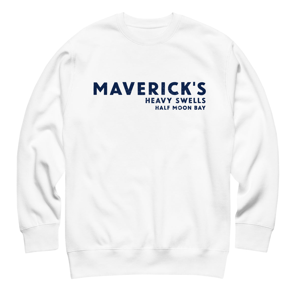 Maverick's Surfing California vintage graphic, printed on a SodaPop Cool crew sweatshirt.