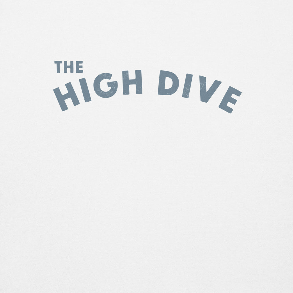 The High Dive vintage graphic, printed on a SodaPop Cool crew sweatshirt.