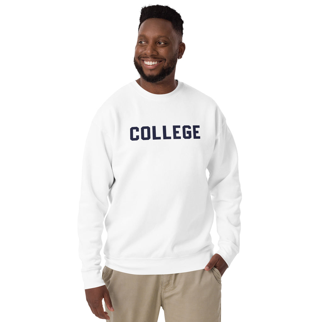 College vintage graphic, printed on a SodaPop Cool crew sweatshirt.