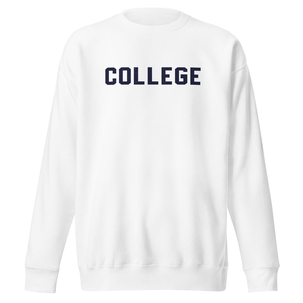 College vintage graphic, printed on a SodaPop Cool crew sweatshirt.
