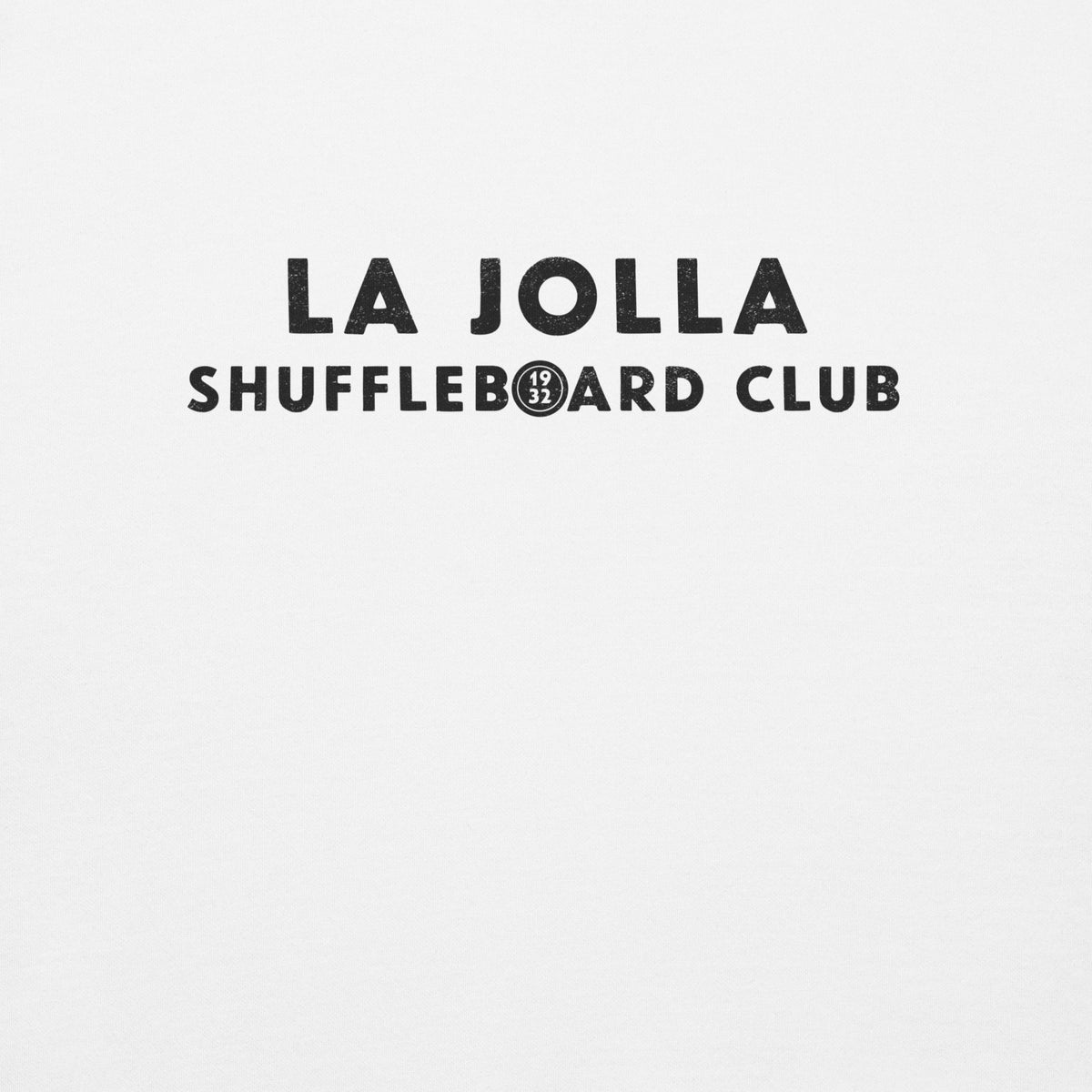 La Jolla Shuffleboard Club 1932 California vintage graphic, printed on a SodaPop Cool crew sweatshirt.