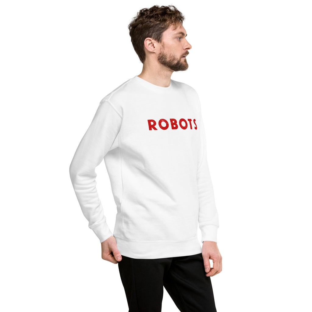 Robots vintage graphic, printed on a SodaPop Cool crew sweatshirt.