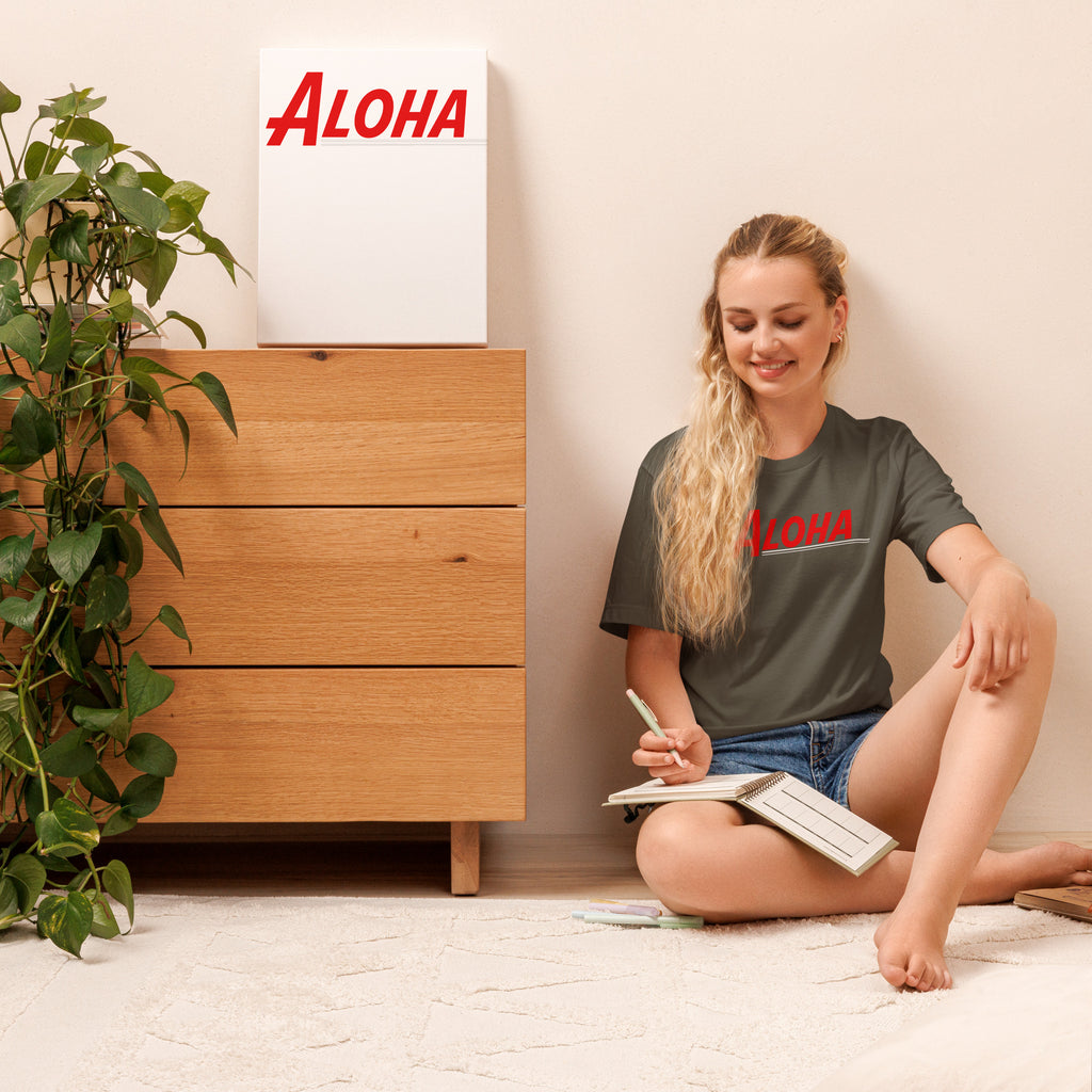 Aloha Hawaii Retro vintage graphic, printed on a SodaPop Cool t-shirt.