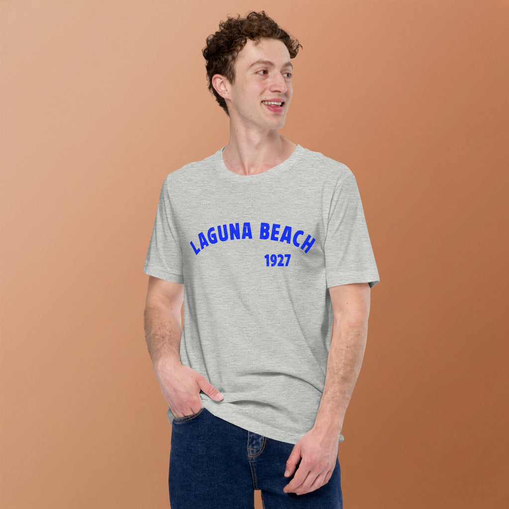 Laguna Beach 1927 California vintage graphic, printed on a SodaPop Cool t-shirt.