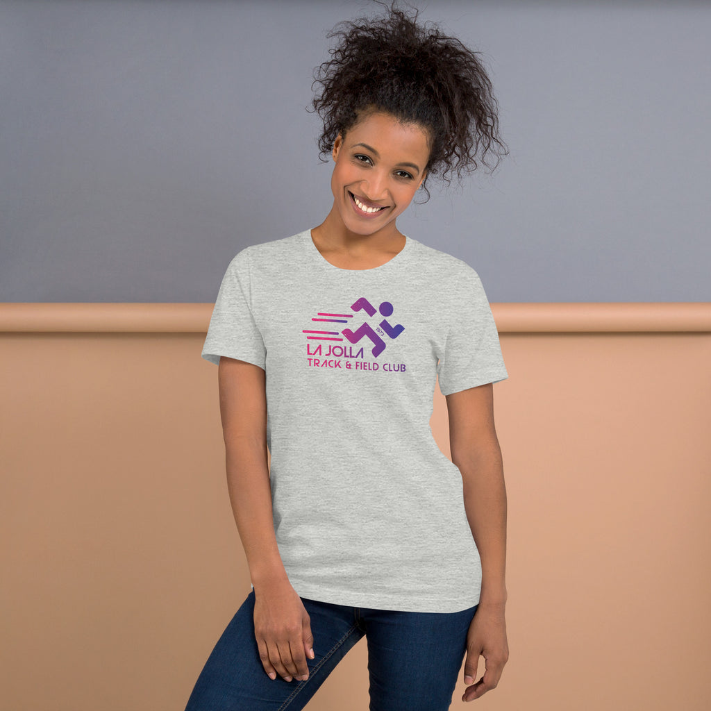 La Jolla Track & Field California vintage graphic, printed on a SodaPop Cool t-shirt.