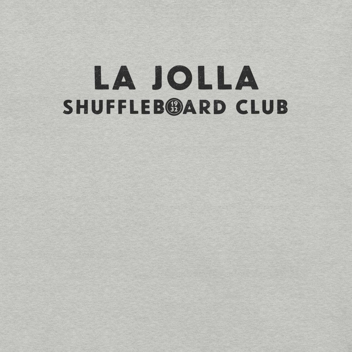 La Jolla Shuffleboard Club 1932 California vintage graphic, printed on a SodaPop Cool t-shirt.