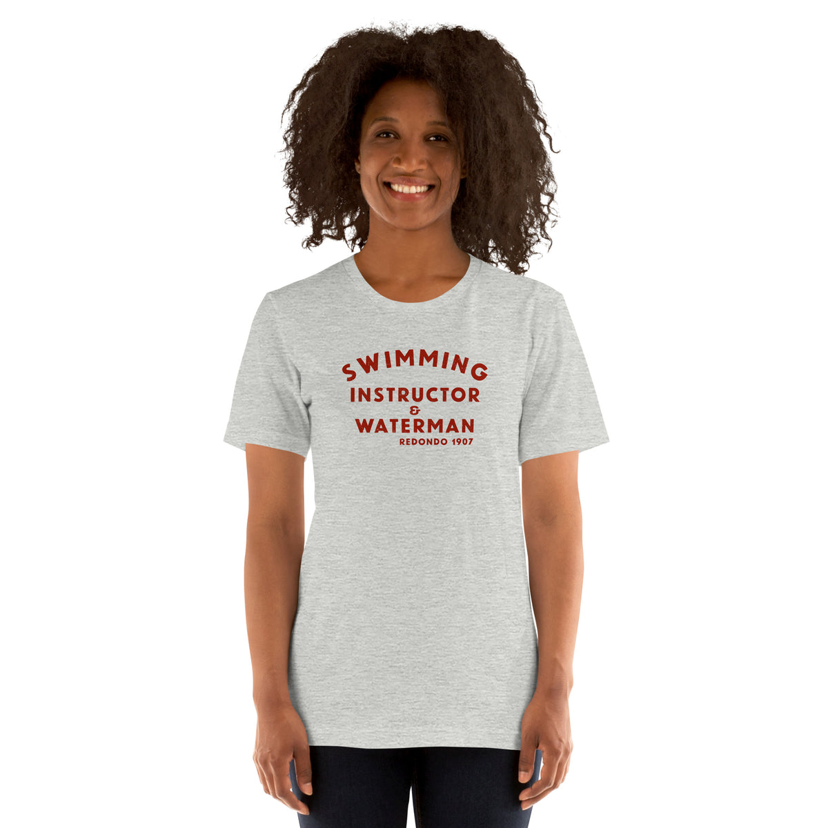 Swimming Instructor & Waterman California vintage graphic, printed on a SodaPop Cool t-shirt.