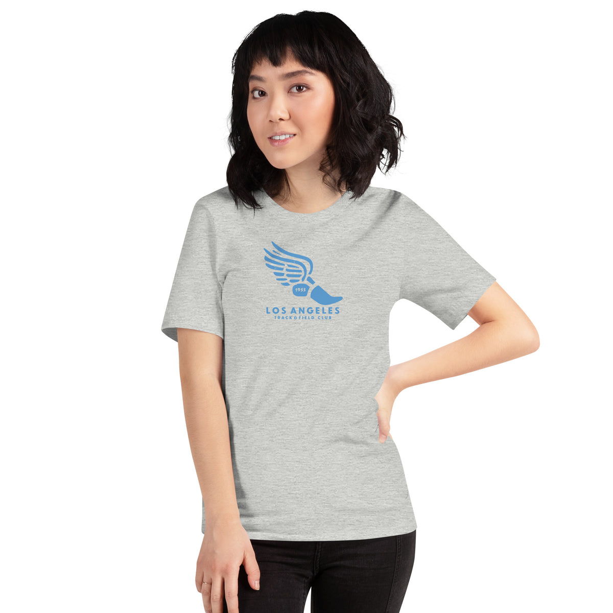 Los Angeles Track & Field 1955 California vintage graphic, printed on a SodaPop Cool t-shirt.