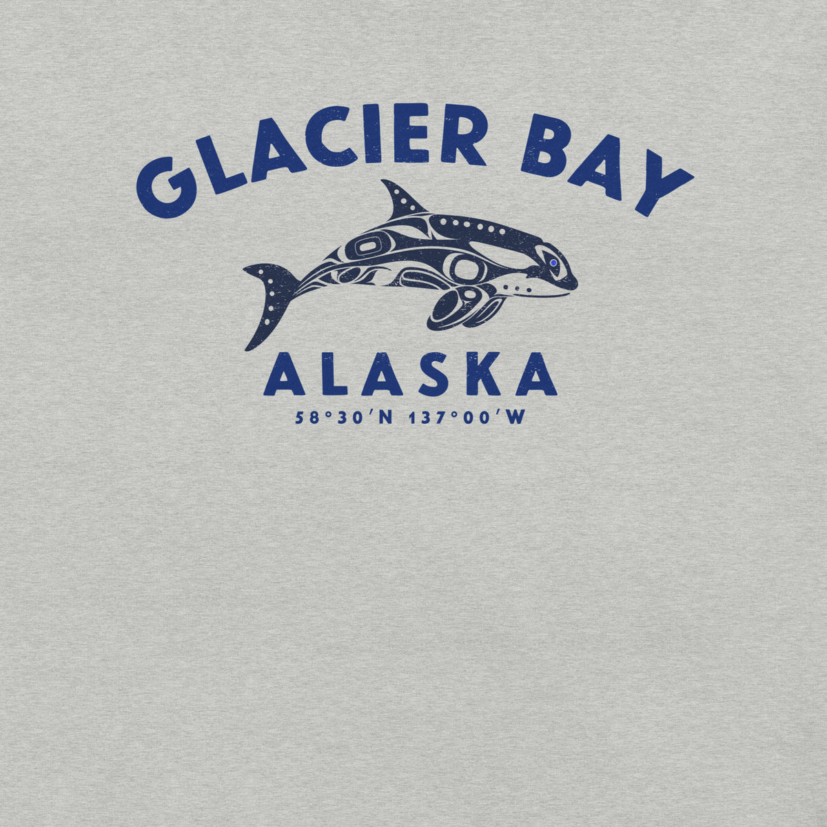Glacier Bay Alaska Park Orca vintage graphic, printed on a SodaPop Cool t-shirt.