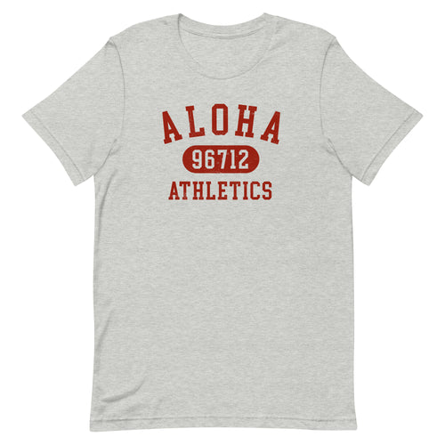 Aloha Hawaii Athletics 96712 vintage graphic, printed on a SodaPop Cool t-shirt.