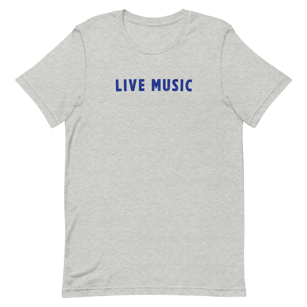 Live Music vintage graphic, printed on a SodaPop Cool t-shirt.