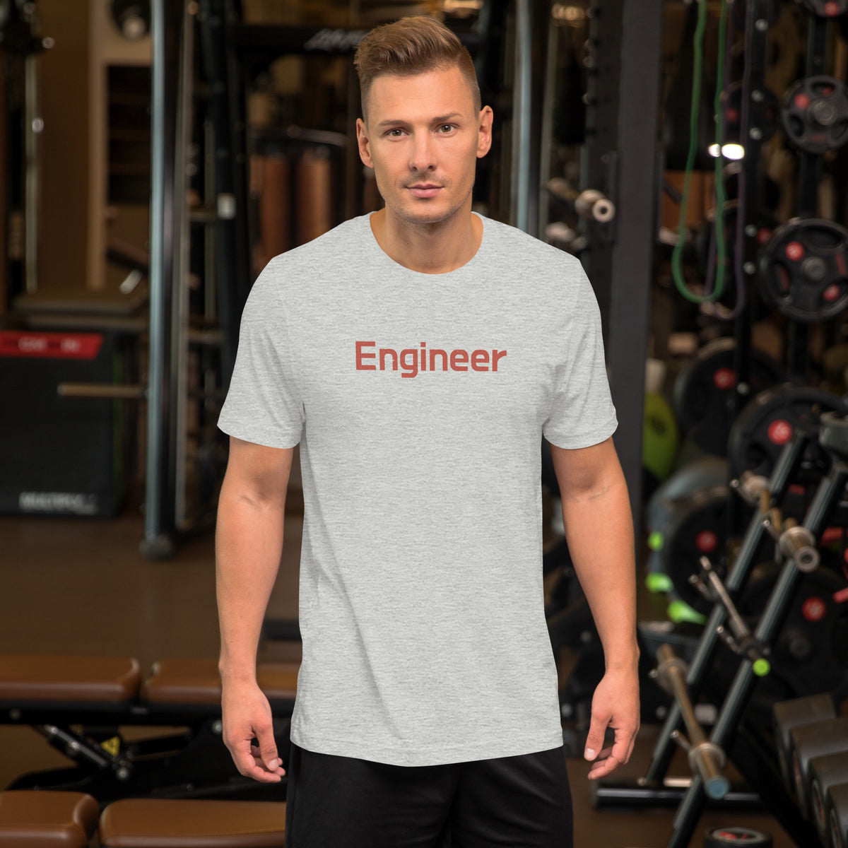 Engineer vintage graphic, printed on a SodaPop Cool t-shirt.