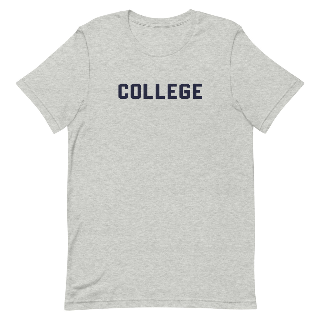College vintage graphic, printed on a SodaPop Cool t-shirt.