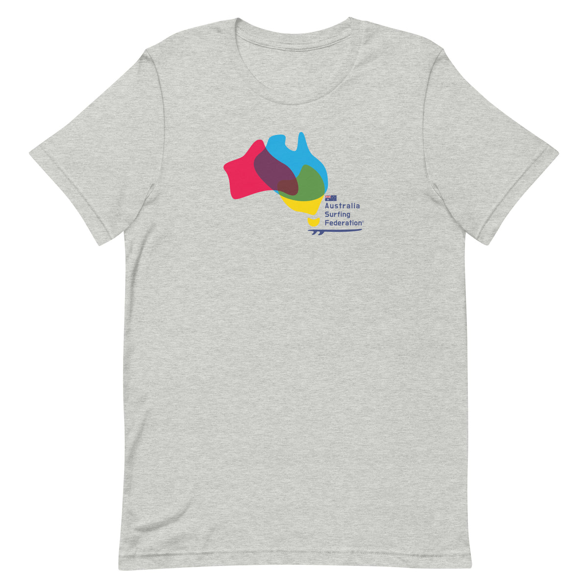 Australia Surfing Federation vintage graphic, printed on a SodaPop Cool t-shirt.