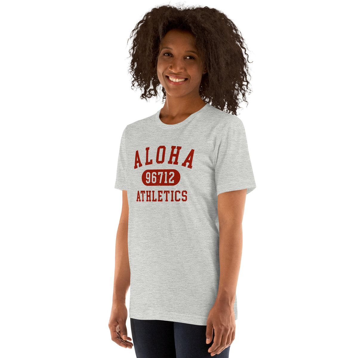 Aloha Hawaii Athletics 96712 vintage graphic, printed on a SodaPop Cool t-shirt.