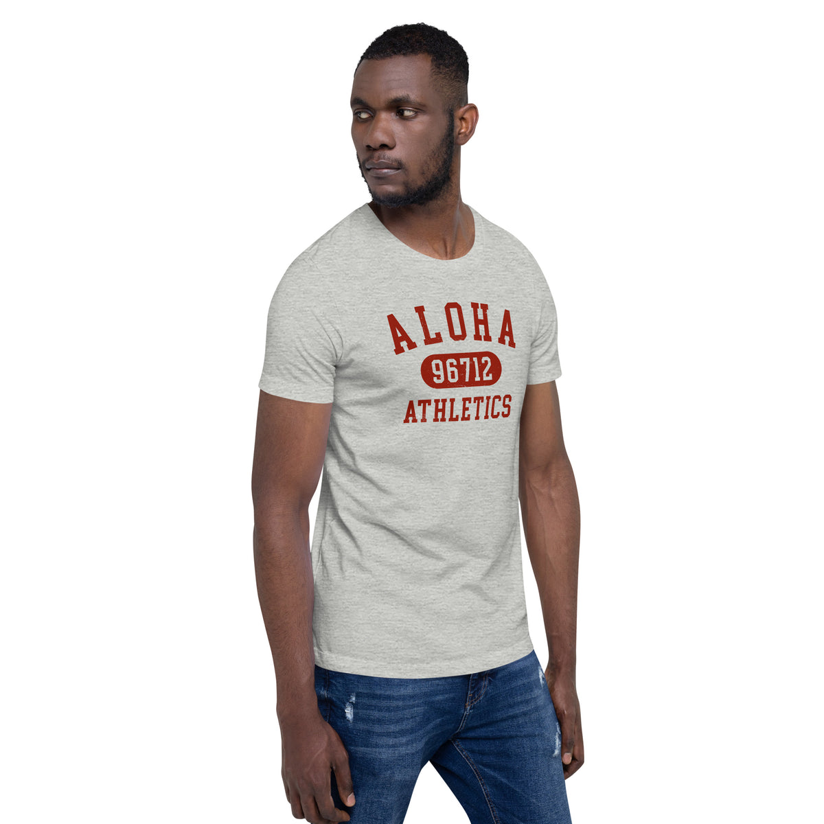 Aloha Hawaii Athletics 96712 vintage graphic, printed on a SodaPop Cool t-shirt.