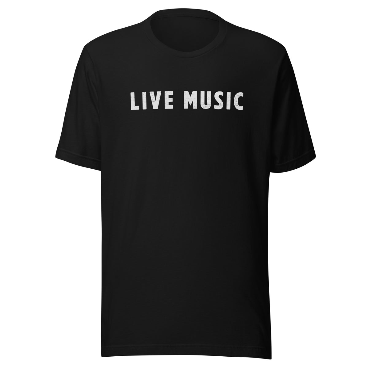 Live Music vintage graphic, printed on a SodaPop Cool t-shirt.