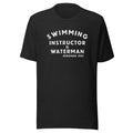 Swimming Instructor & Waterman California vintage graphic, printed on a SodaPop Cool t-shirt.