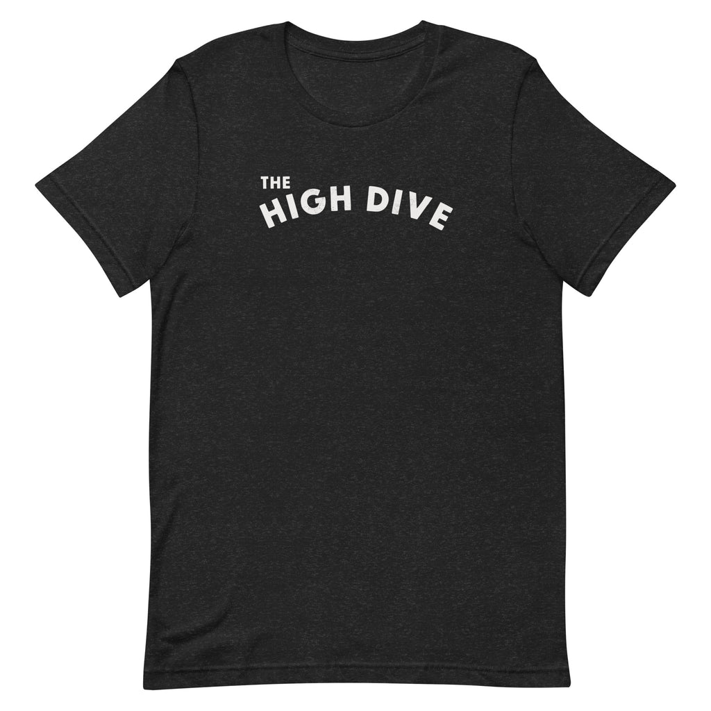 The High Dive vintage graphic, printed on a SodaPop Cool t-shirt.