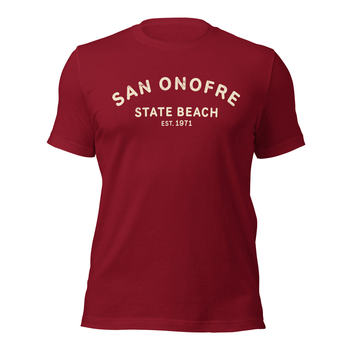 San Onofre Beach California vintage graphic, printed on a SodaPop Cool t-shirt.