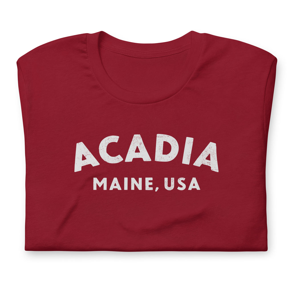 Acadia Maine Park vintage graphic, printed on a SodaPop Cool t-shirt.