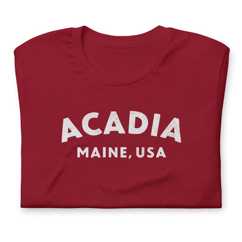 Acadia Maine Park vintage graphic, printed on a SodaPop Cool t-shirt.
