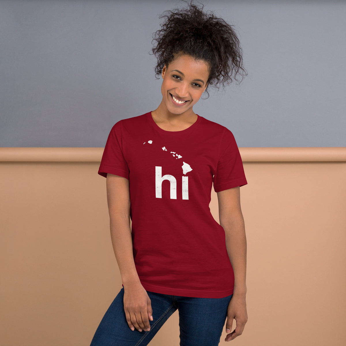 Aloha Hawaii Islands vintage graphic, printed on a SodaPop Cool t-shirt.