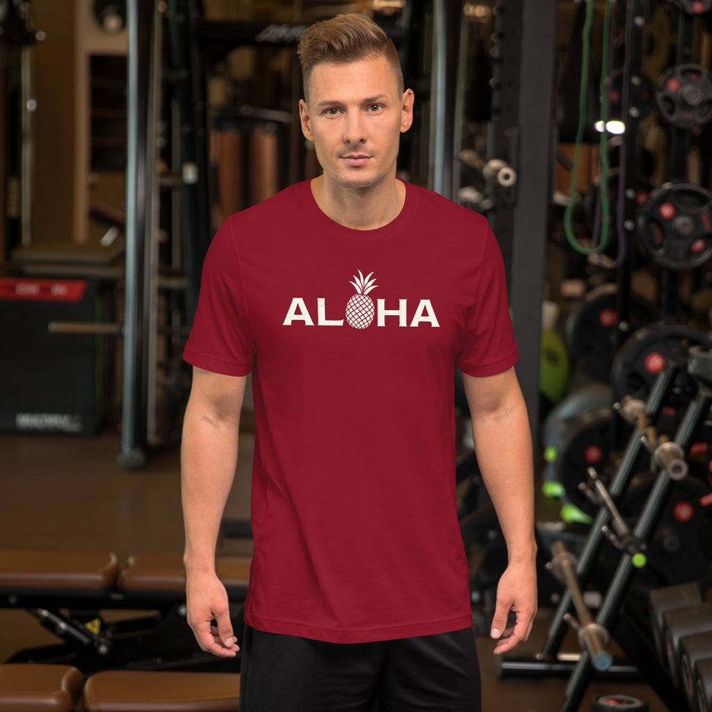 Aloha Hawaii Pineapple vintage graphic, printed on a SodaPop Cool t-shirt.