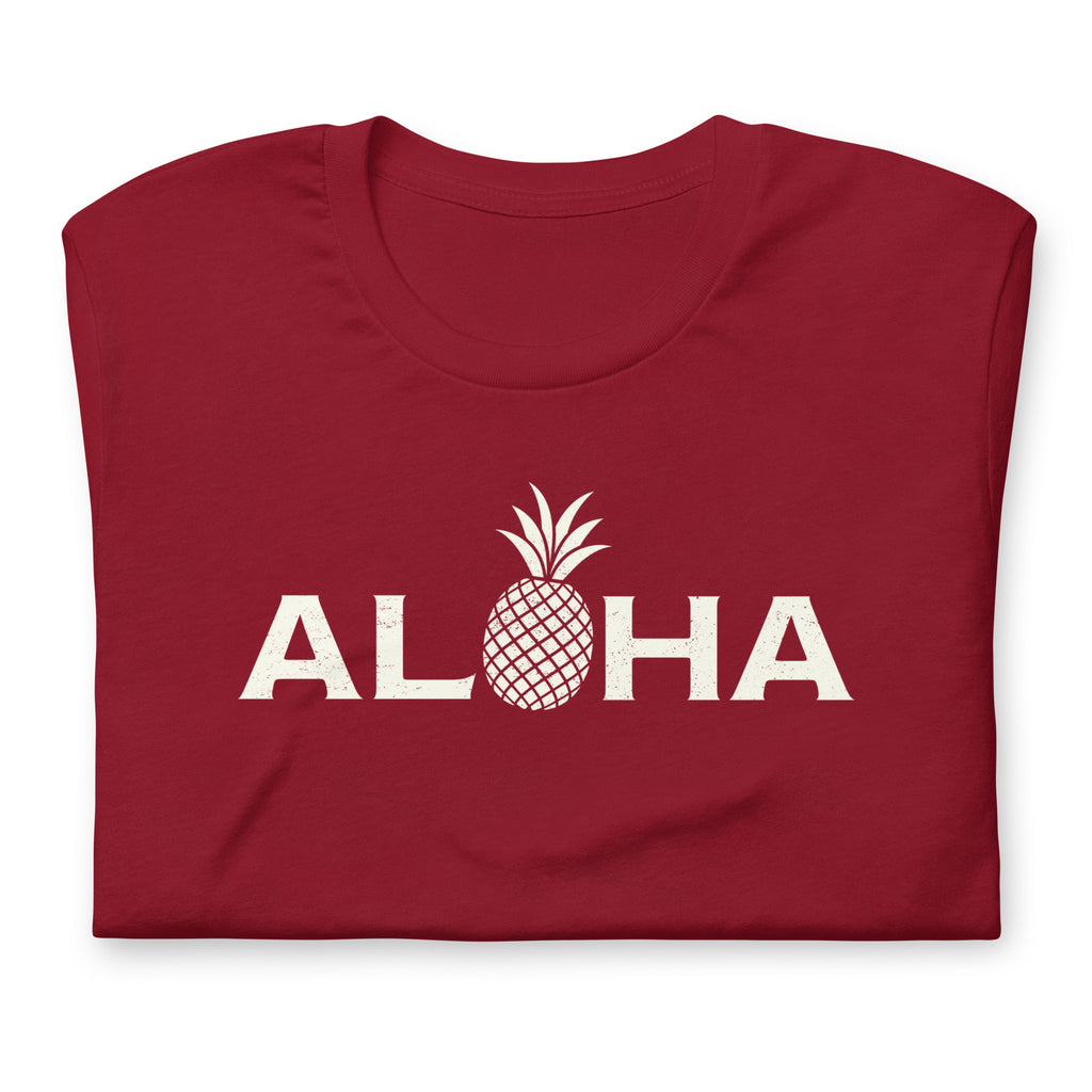 Aloha Hawaii Pineapple vintage graphic, printed on a SodaPop Cool t-shirt.