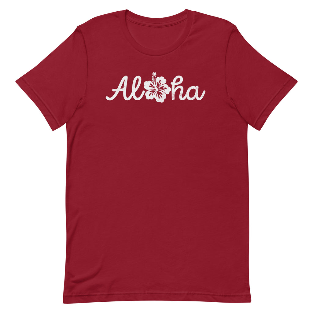 Aloha Hawaii Hibiscus Flower vintage graphic, printed on a SodaPop Cool t-shirt.