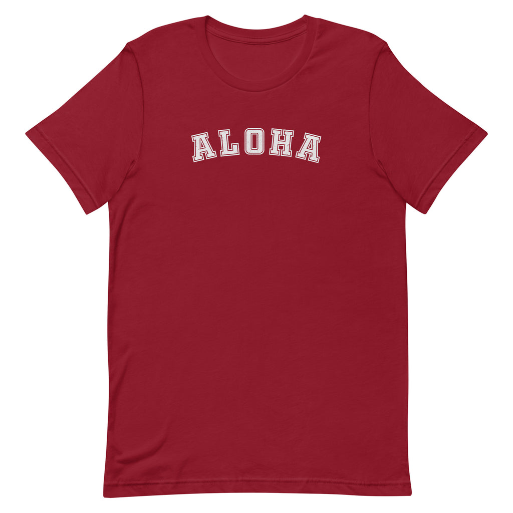 Aloha Hawaii Block vintage graphic, printed on a SodaPop Cool t-shirt.