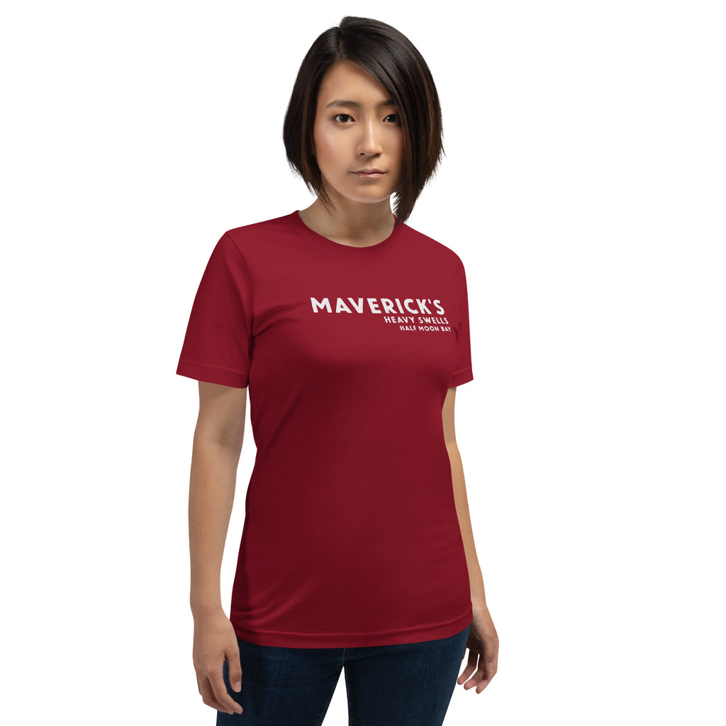 Maverick's Surfing California vintage graphic, printed on a SodaPop Cool t-shirt.