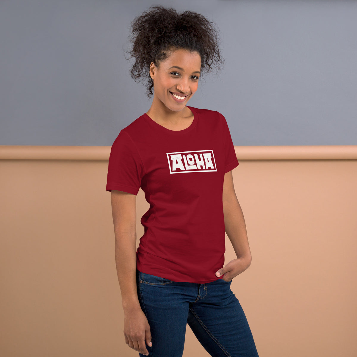 Aloha Hawaii Billboard vintage graphic, printed on a SodaPop Cool t-shirt.