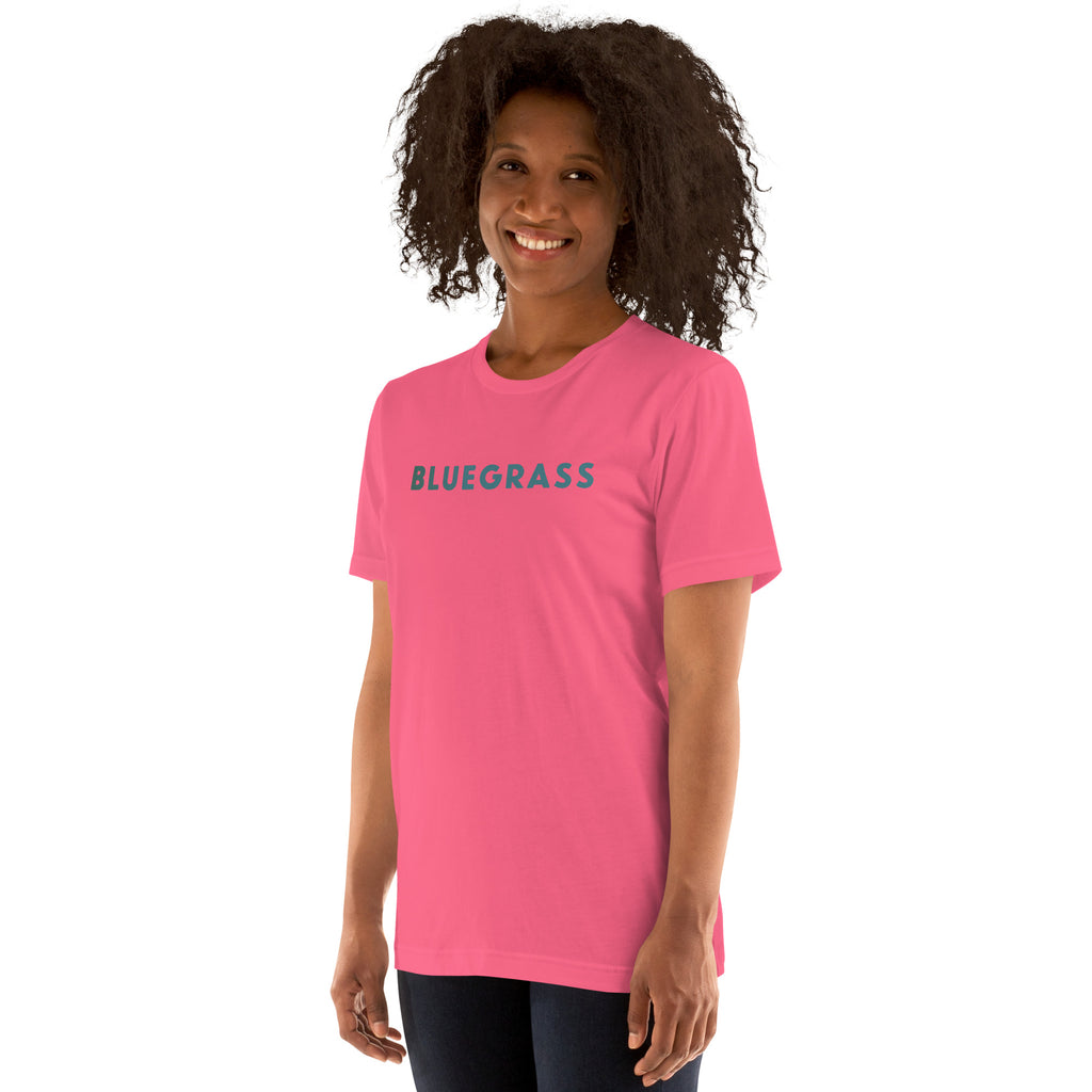 Bluegrass vintage graphic, printed on a SodaPop Cool t-shirt.