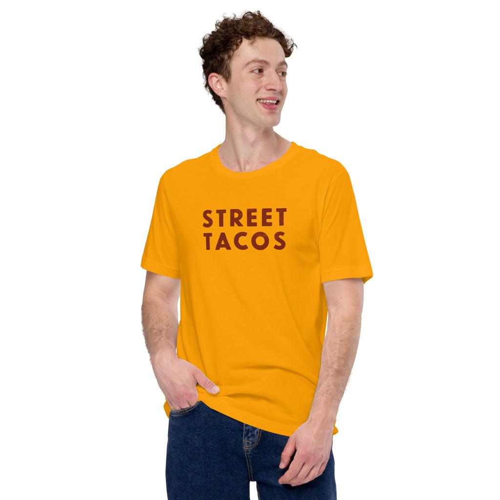 Street Tacos vintage graphic, printed on a SodaPop Cool t-shirt.
