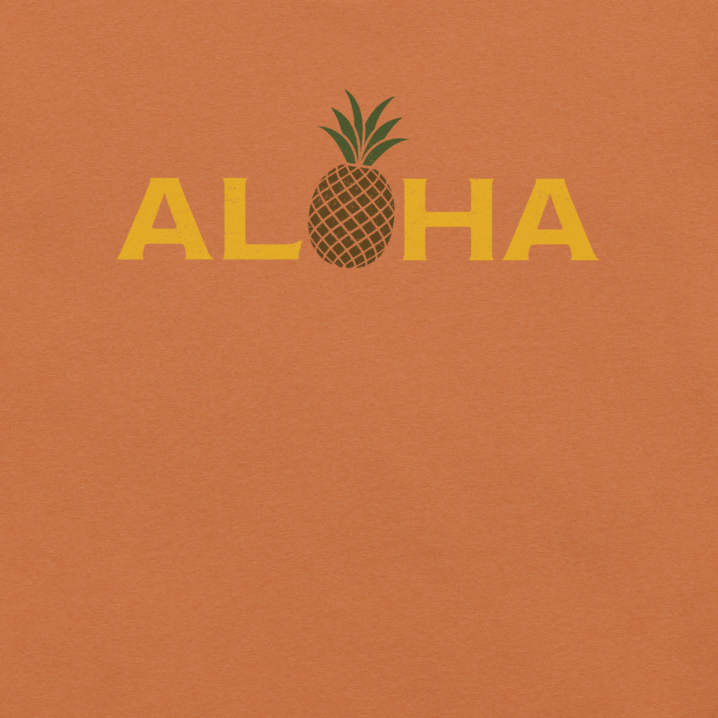 Aloha Hawaii Pineapple vintage graphic, printed on a SodaPop Cool t-shirt.