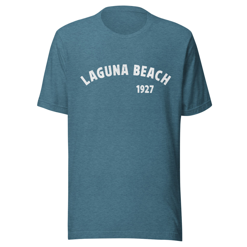 Laguna Beach 1927 California vintage graphic, printed on a SodaPop Cool t-shirt.
