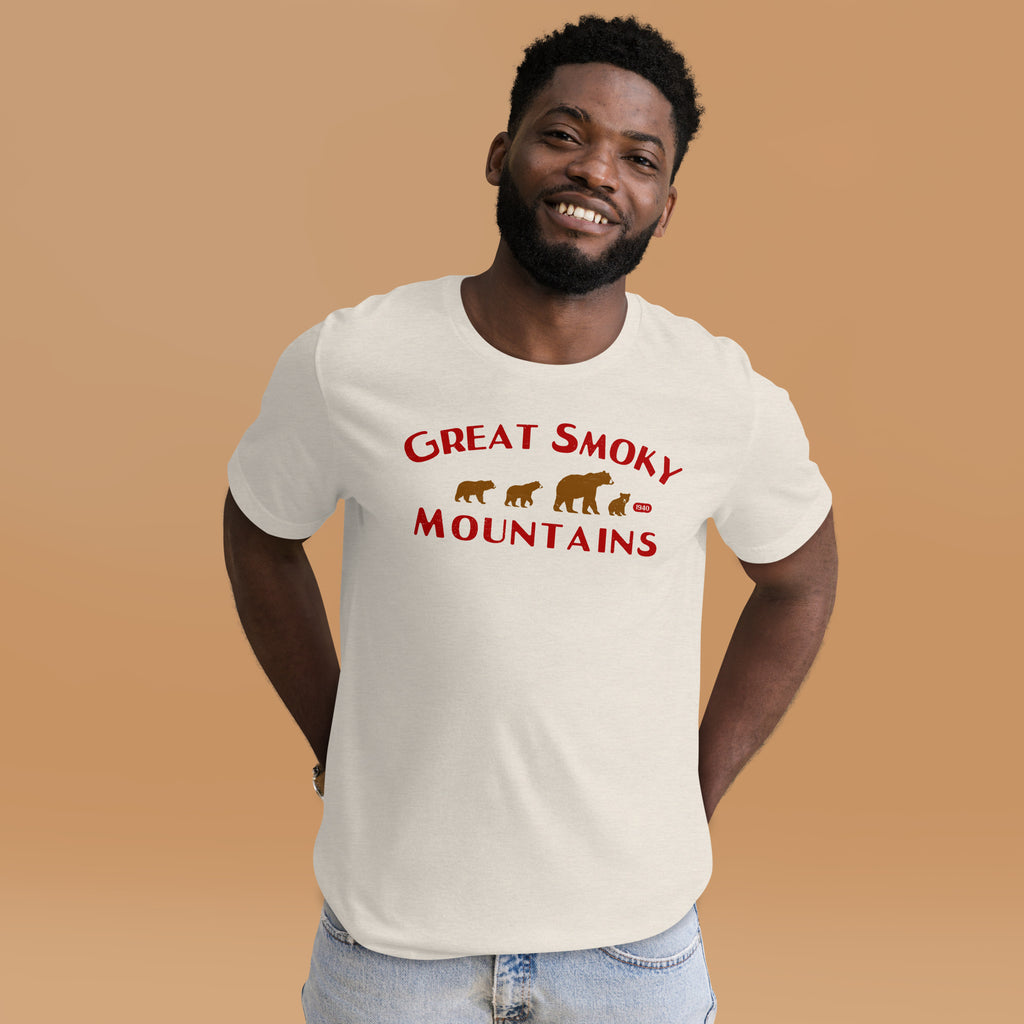 Great Smoky Mountains Park Bears vintage graphic, printed on a SodaPop Cool t-shirt.