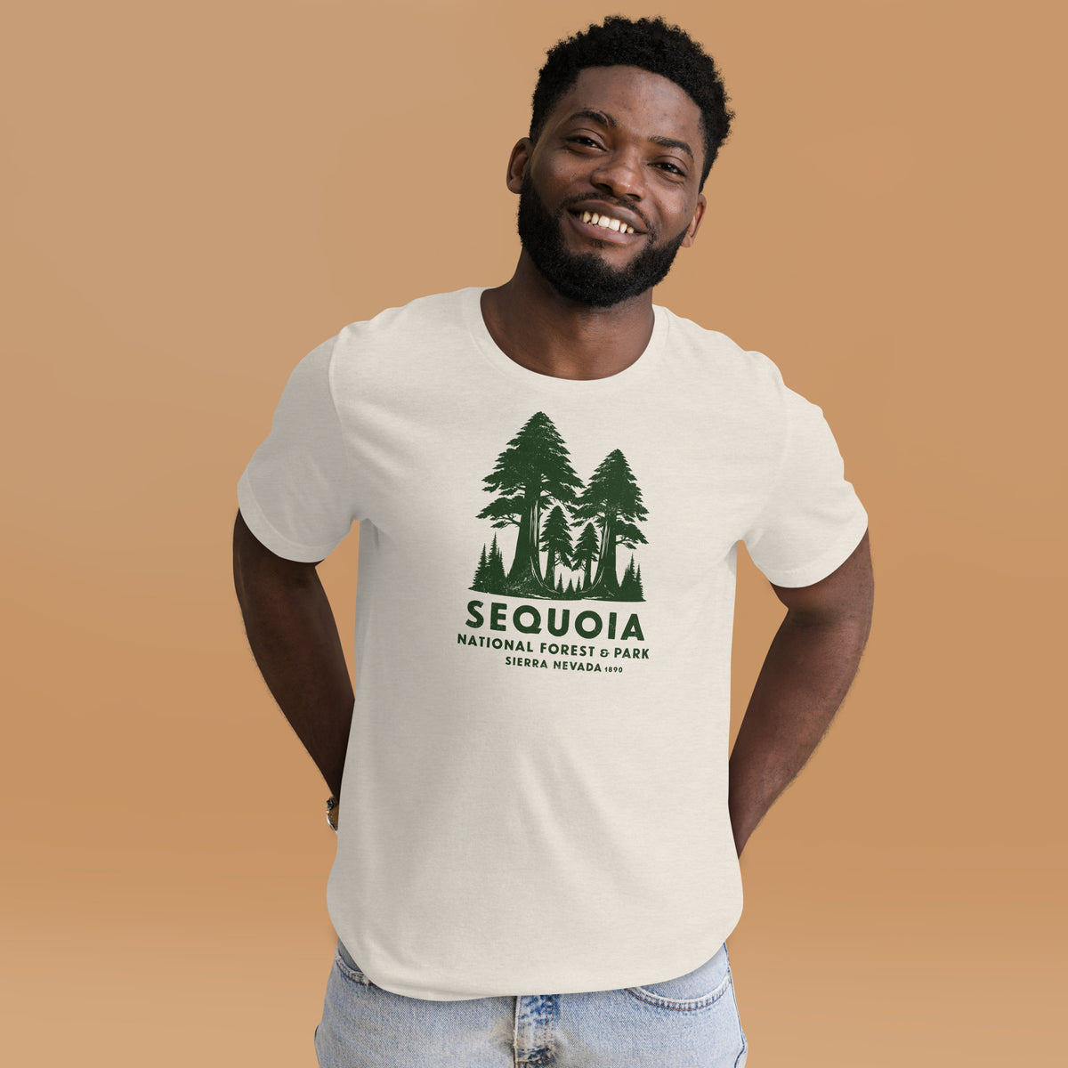 Sequoia Forest & Park California vintage graphic, printed on a SodaPop Cool t-shirt.