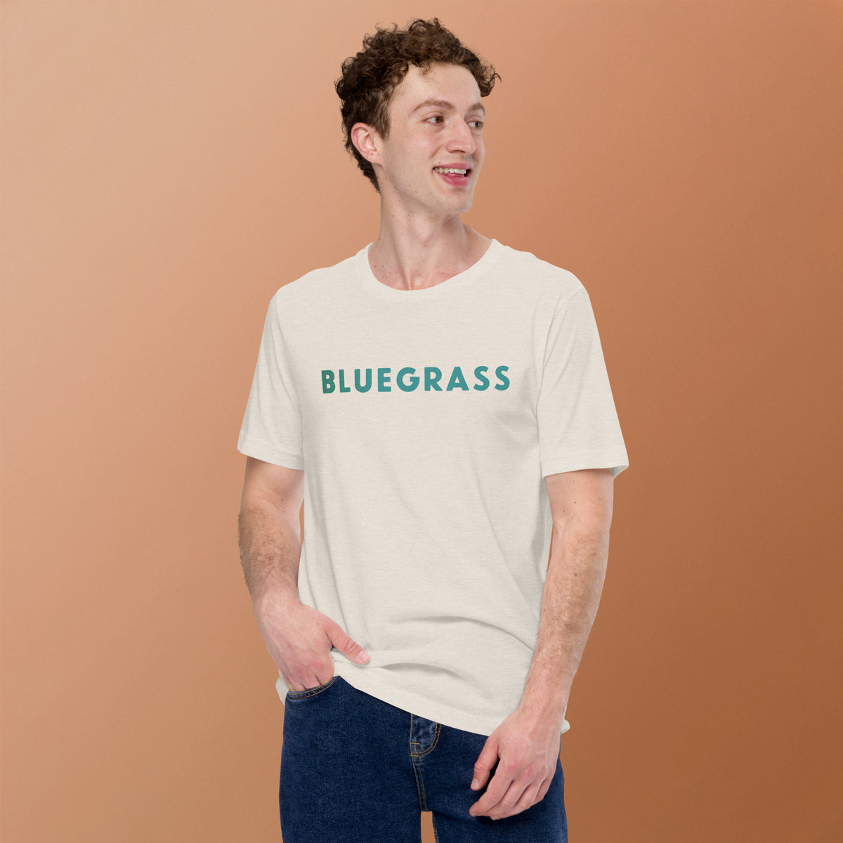 Bluegrass vintage graphic, printed on a SodaPop Cool t-shirt.
