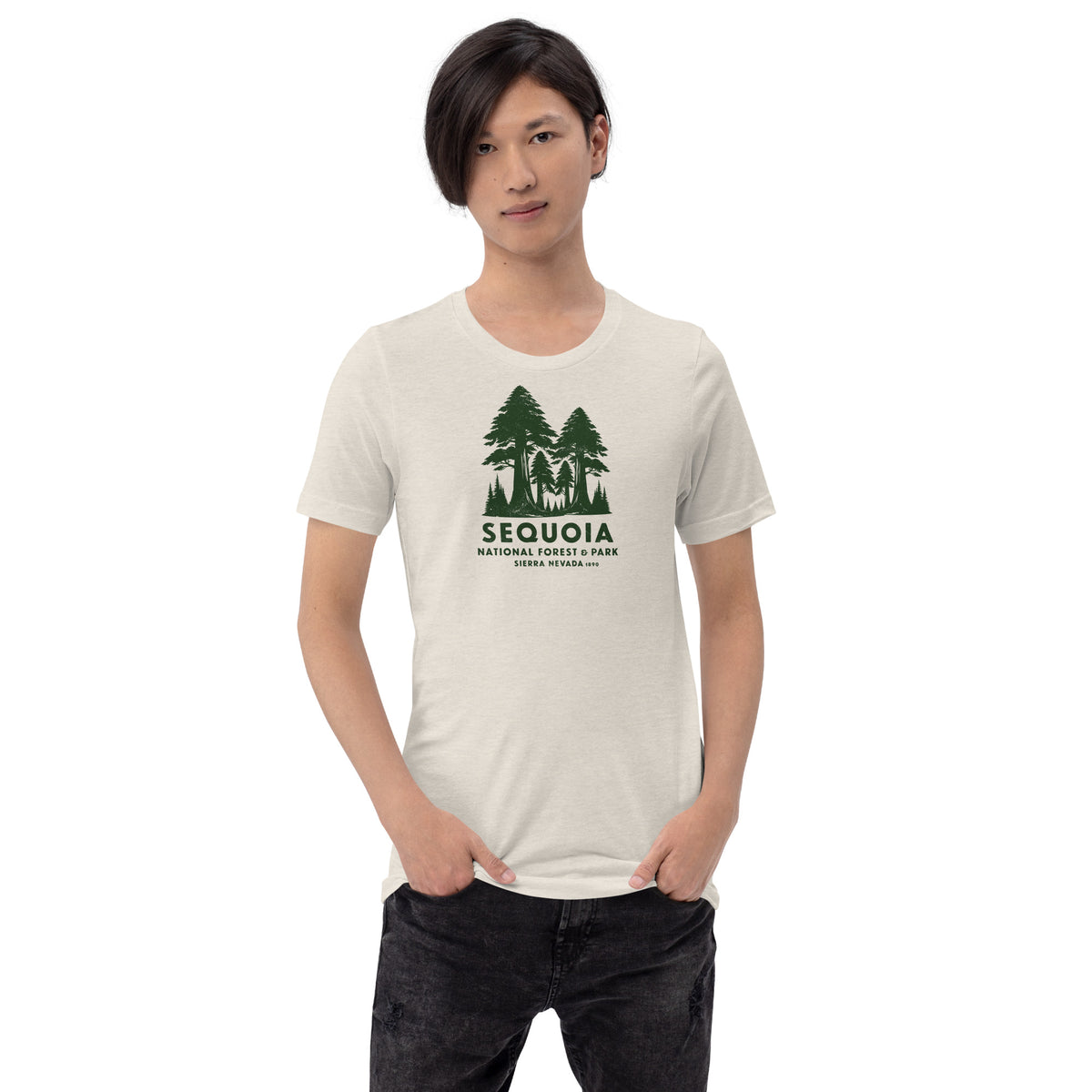 Sequoia Forest & Park California vintage graphic, printed on a SodaPop Cool t-shirt.