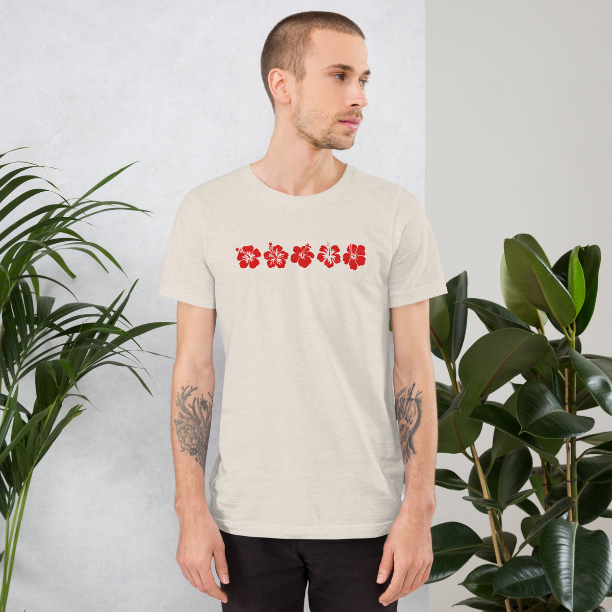 Aloha Hawaii Flowers vintage graphic, printed on a SodaPop Cool t-shirt.