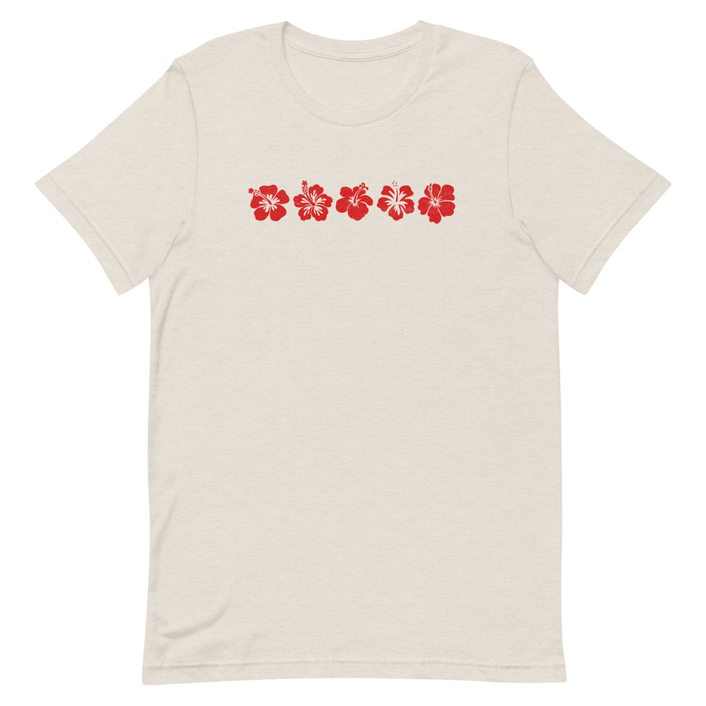 Aloha Hawaii Flowers vintage graphic, printed on a SodaPop Cool t-shirt.