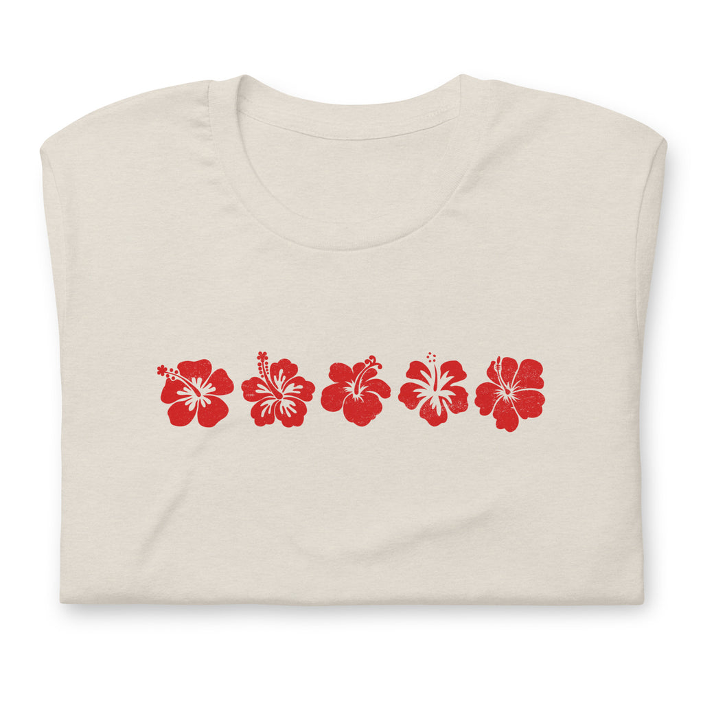 Aloha Hawaii Flowers vintage graphic, printed on a SodaPop Cool t-shirt.