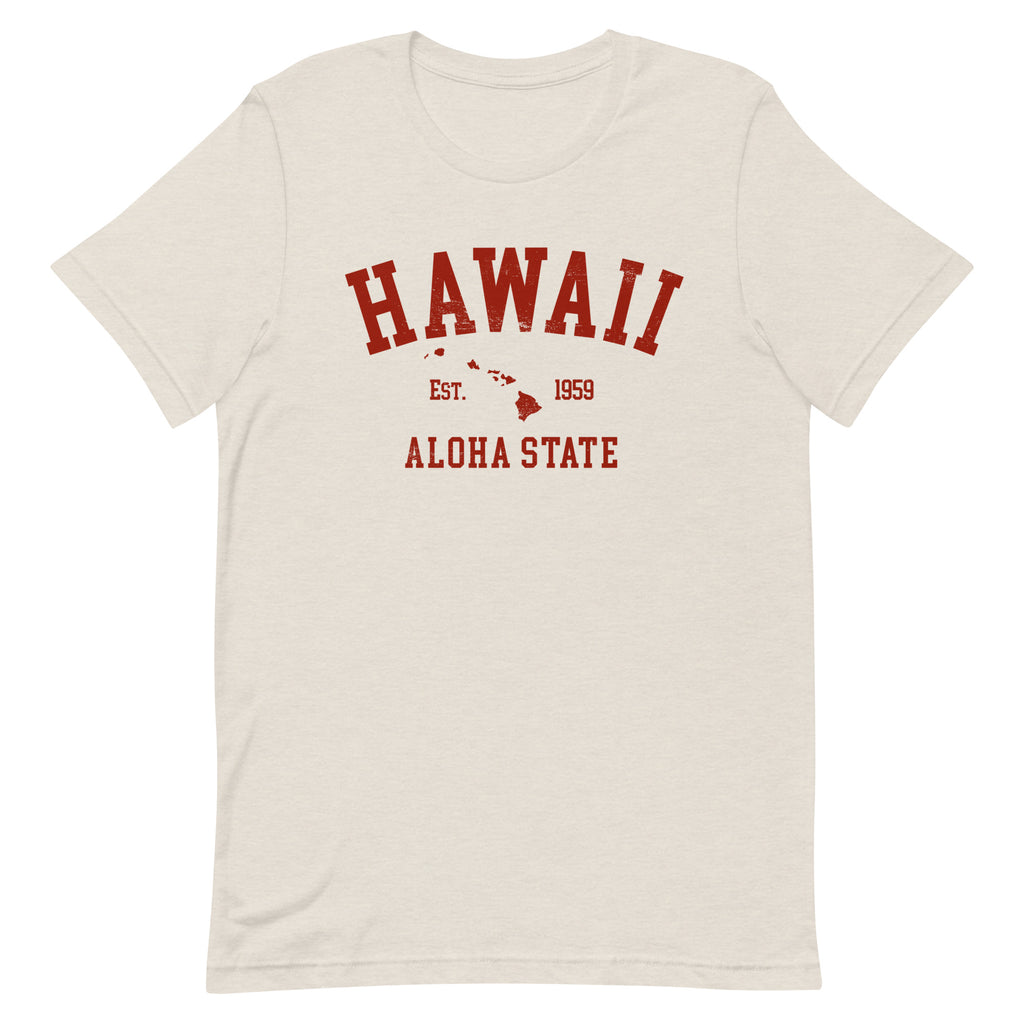 Aloha State of Hawaii vintage graphic, printed on a SodaPop Cool t-shirt.