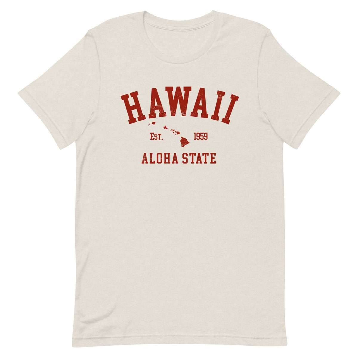 Aloha State of Hawaii vintage graphic, printed on a SodaPop Cool t-shirt.