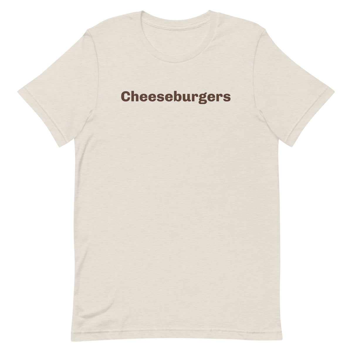 Cheeseburgers vintage graphic, printed on a SodaPop Cool t-shirt.