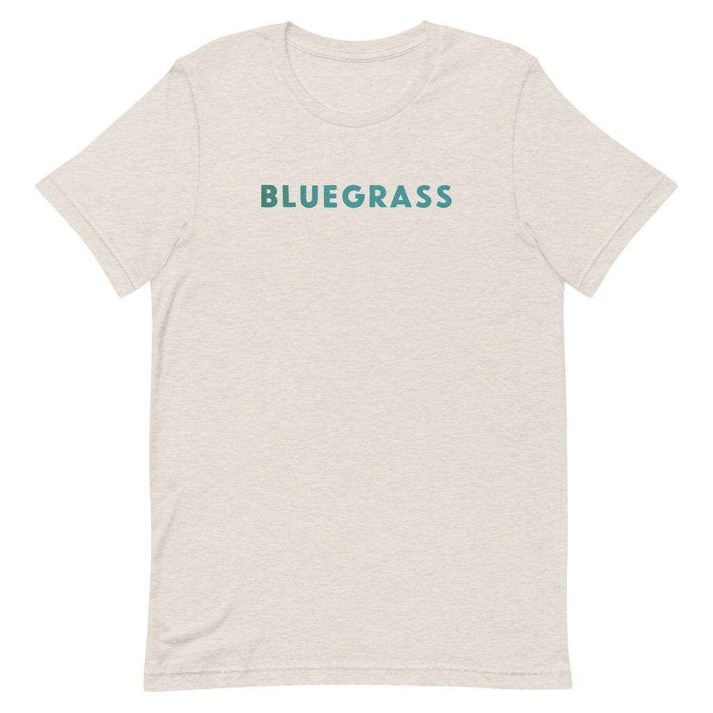 Bluegrass vintage graphic, printed on a SodaPop Cool t-shirt.