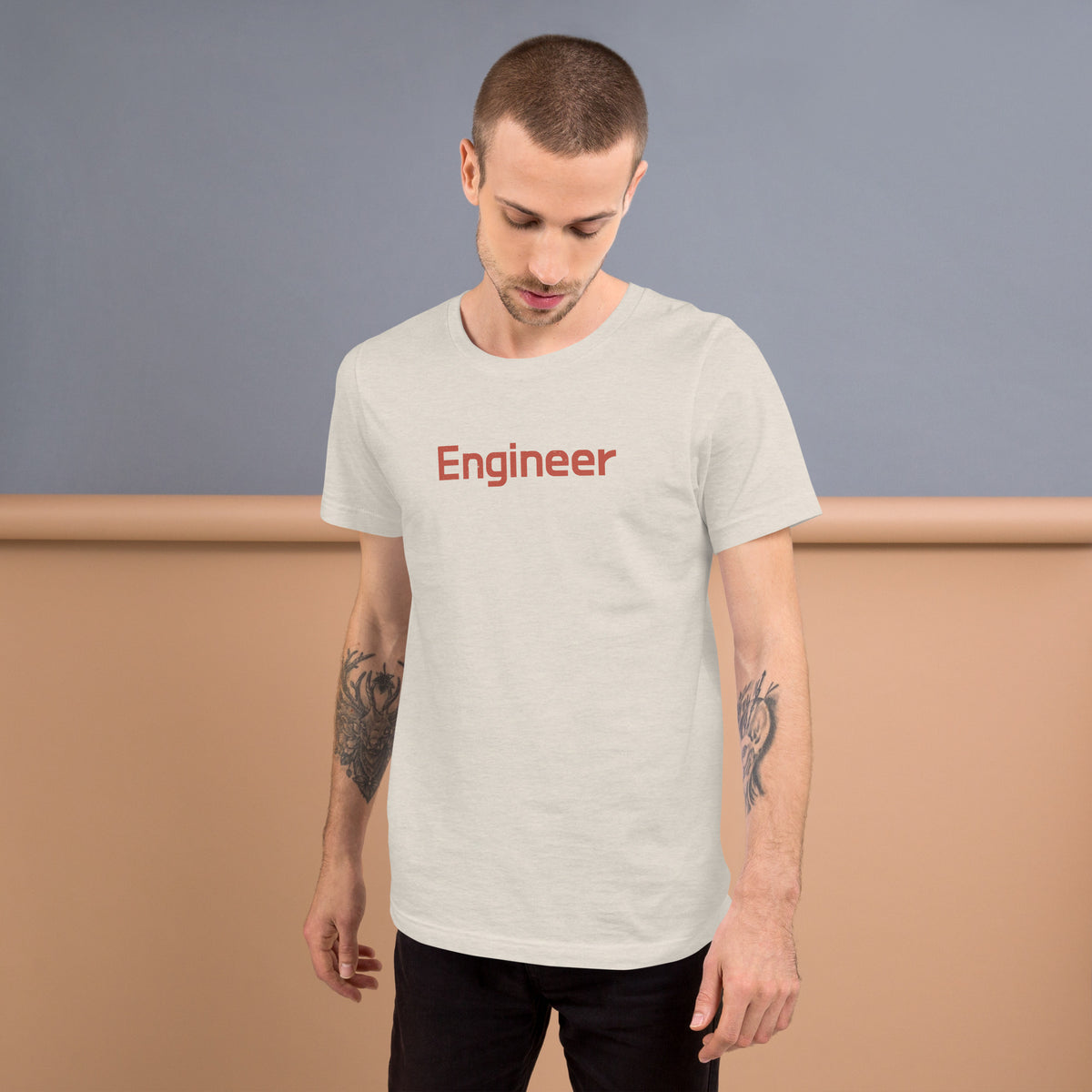 Engineer vintage graphic, printed on a SodaPop Cool t-shirt.