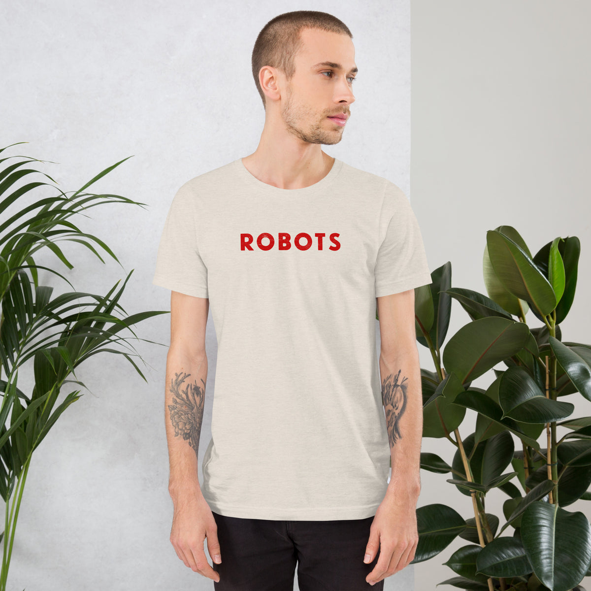 Robots vintage graphic, printed on a SodaPop Cool t-shirt.